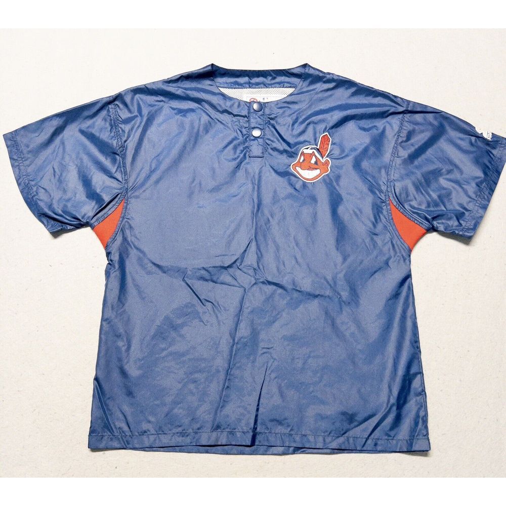 Vintage Starter Diamond Collection Cleveland Baseball All Weather Shirt‎ Medium